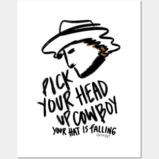 Pick Your Head Up - Black Posters and Art